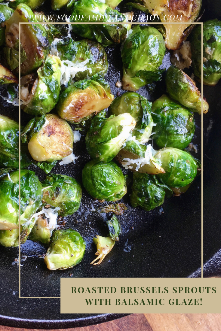 Roasted Brussels Sprouts with Balsamic Glaze!