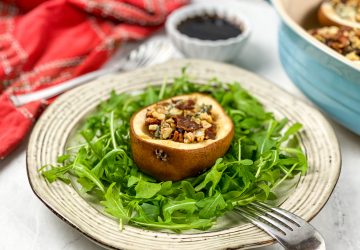 Roasted Pears with Blue Cheese & Walnuts